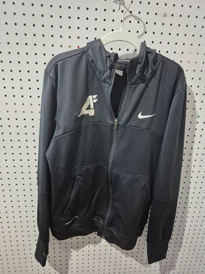 Black Nike Zippered Jacket w/Hood, M
