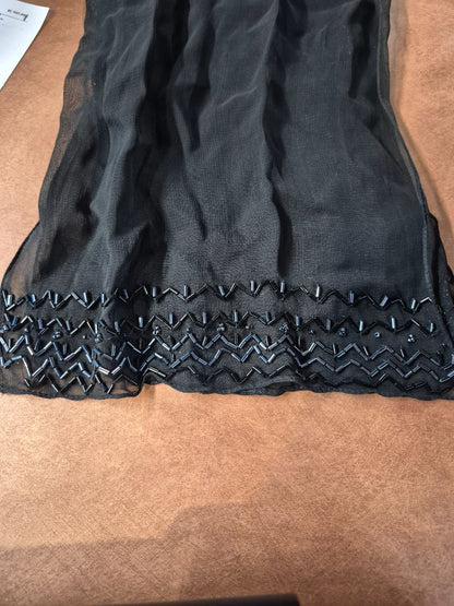 Black  Beaded Scarf