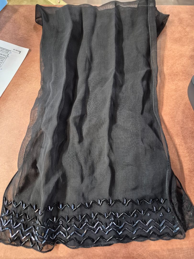 Black  Beaded Scarf