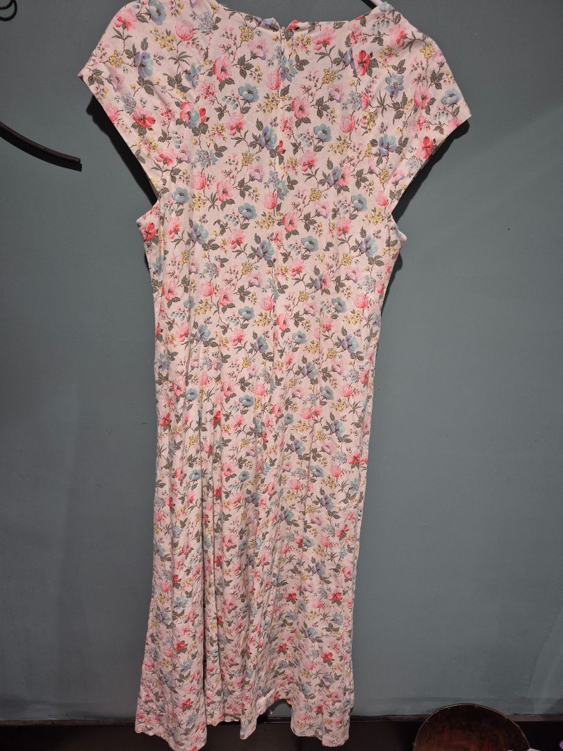 Vintage Gap Linen Blend Flower dress (sz L)