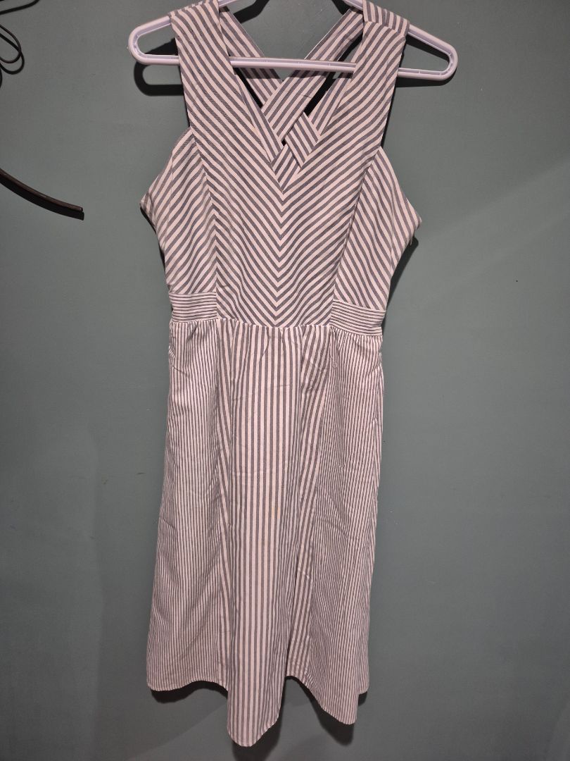 Sugar Lips Blue and White Striped Dress