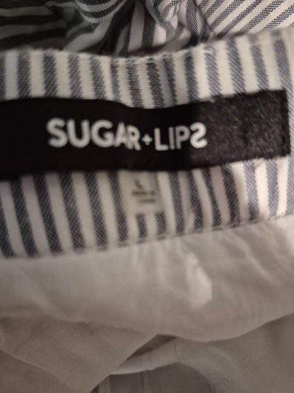 Sugar Lips Blue and White Striped Dress