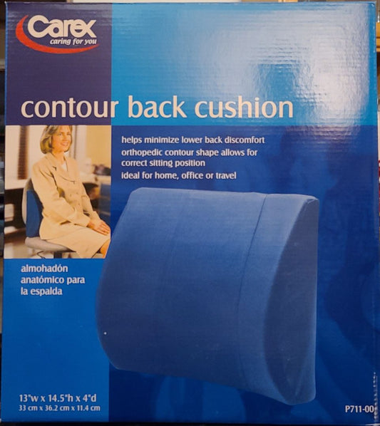 Blue Carex NIB Carex Memory Foam Lumbar Support Pillow NIB, 9.2" x 1" x 11.8"