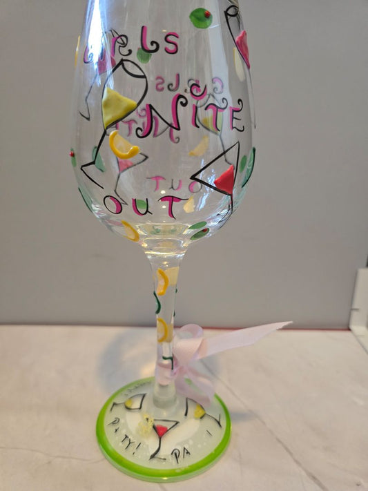 Princess Delish Handpainted Stemware With Attitude Wine Glass Wine Glass
