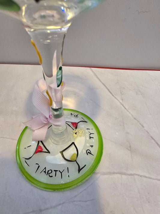 Princess Delish Handpainted Stemware With Attitude Wine Glass Wine Glass