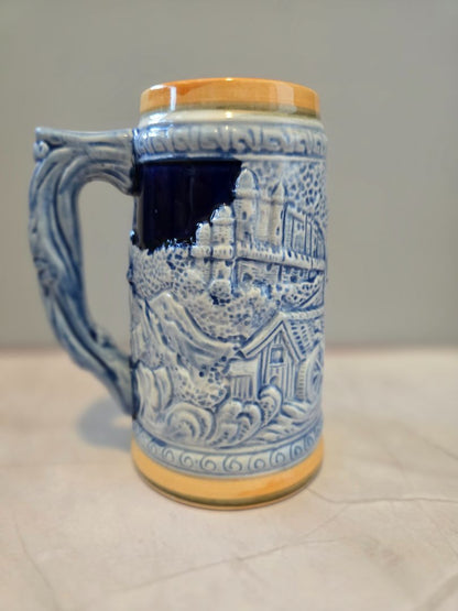 Blue  Vintage New York World’s Fair 1964-1965 Ceramic Beer Stein Mug, 6 x 4.25 x 3.5