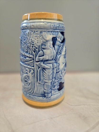 Blue  Vintage New York World’s Fair 1964-1965 Ceramic Beer Stein Mug, 6 x 4.25 x 3.5