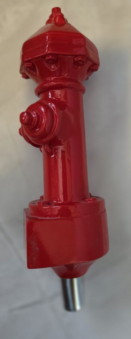 Red  Uncle Bear's Fire Hydrant Beer Tap Handle, 9 x 2.5 x 2.5