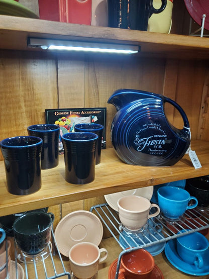 AHAZ0032 Fiesta disc pitcher w/4 tumblers cobalt