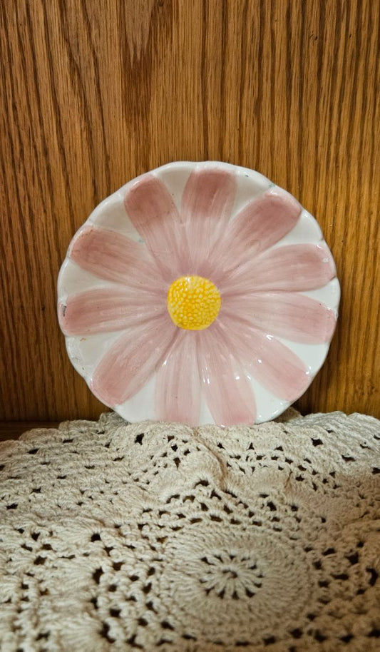 Hallmark Pink flower dish LR