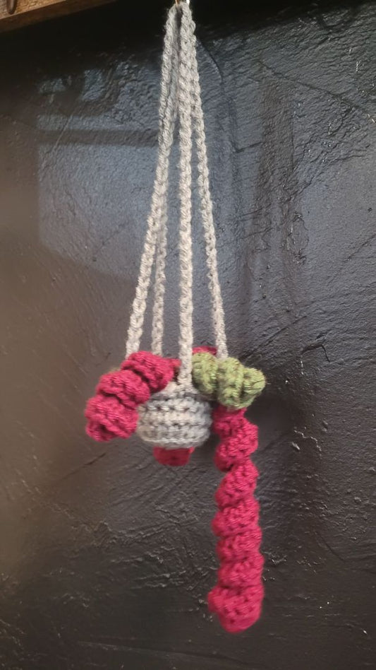 Crochet Car Charm Plant