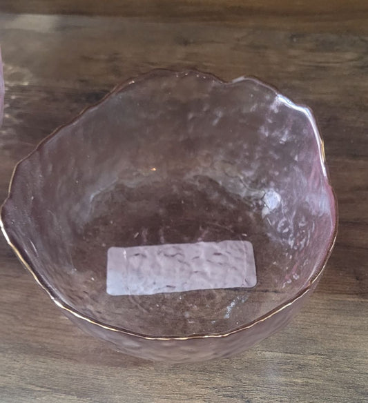 Navaris Pink Glass serving bowls small
