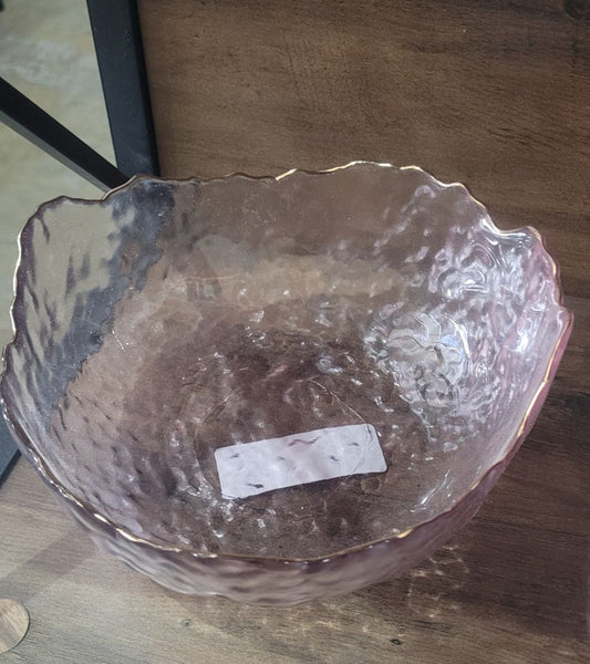 Navaris Pink Glass serving bowls large