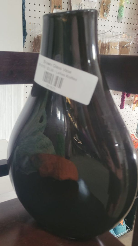 Brown Glass Vase