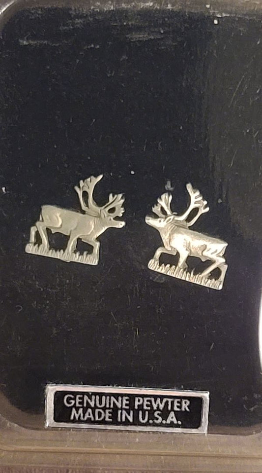 Pewter  Elk Earrings