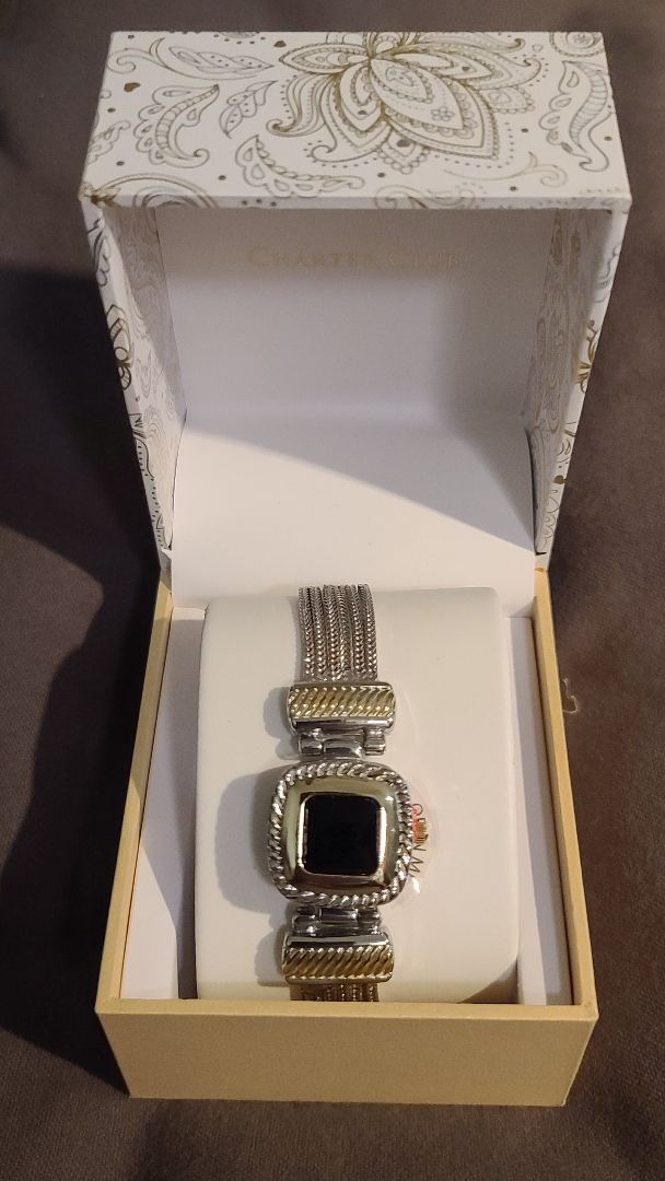 Black & Silver Macy's Watch, Women's