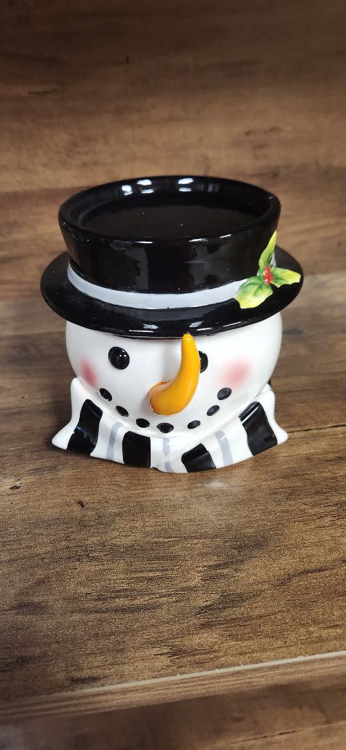 Ceramic Snowman candle holder