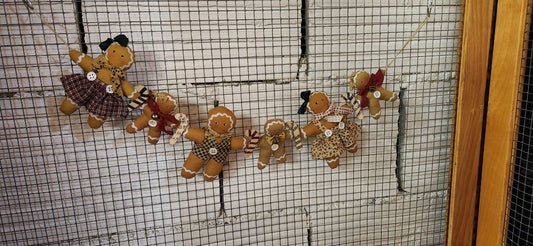 Fabric Gingerbread garland