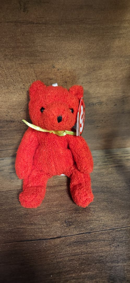 red TY TY Red bear with ribbon scarf