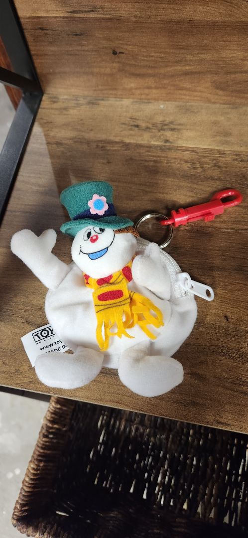 Frosty the snowman coin purse with clip