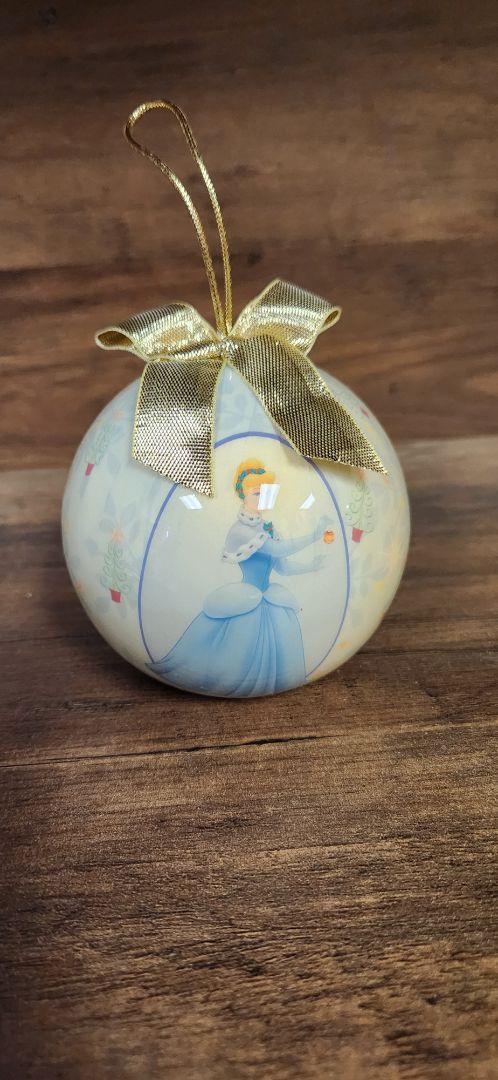 Disney Cinderella ball ornament with gold bow