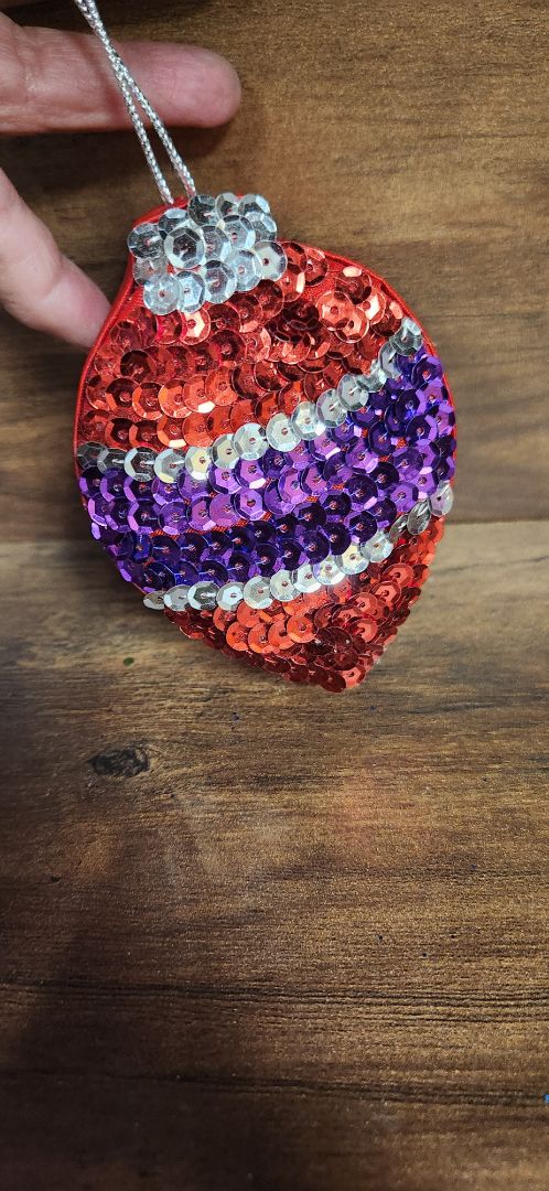 Red & purple sequin ornament box