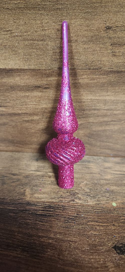 Pink tree topper spire