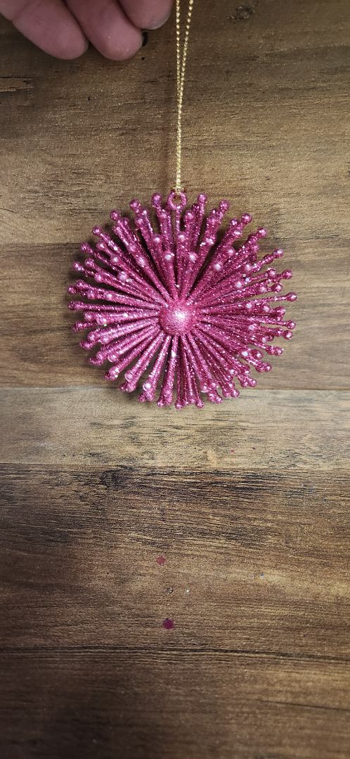 Pink Sunburst ornament
