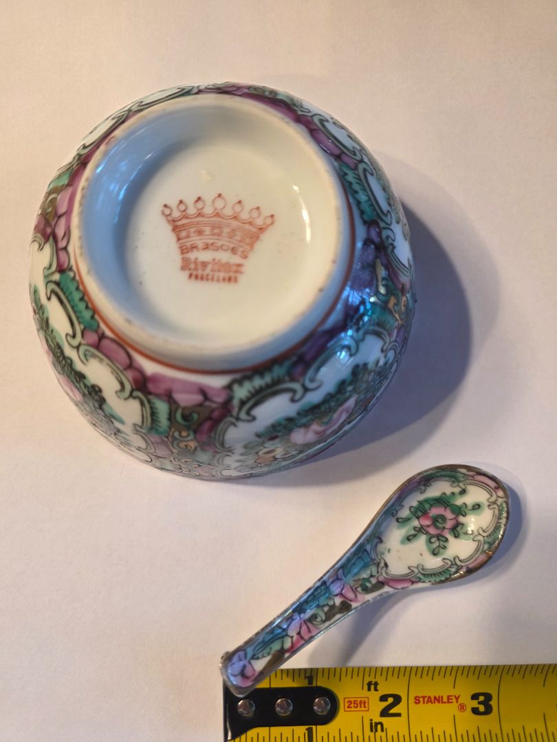 Vintage Porcelain dish and spoon