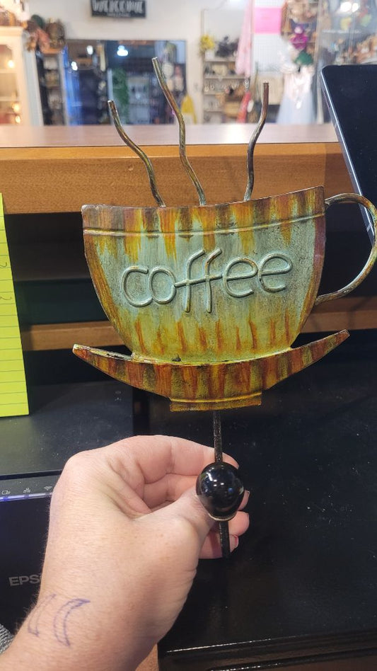Metal COFFEE wall coat hanger