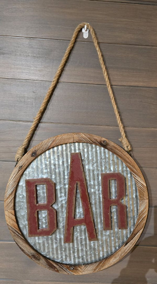 Red  Bar Sign, 18 x 18