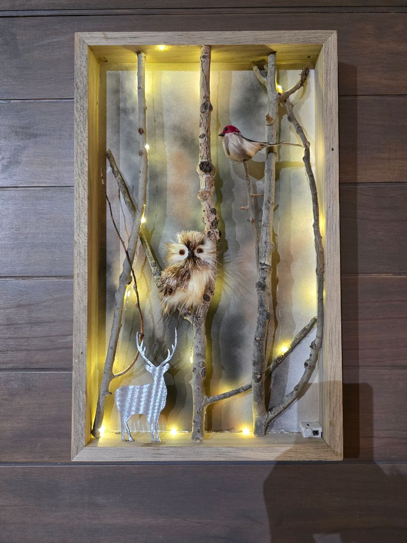 Red Bird Handmade "The Watcher and the Wanderer" # 2, 22 x 13 .5 x 2