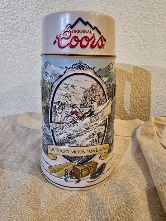 COORS Coors Beer Collector’s Stein The Rocky Mountain Legend Series Vintage 1992, 7 x 5 x 4