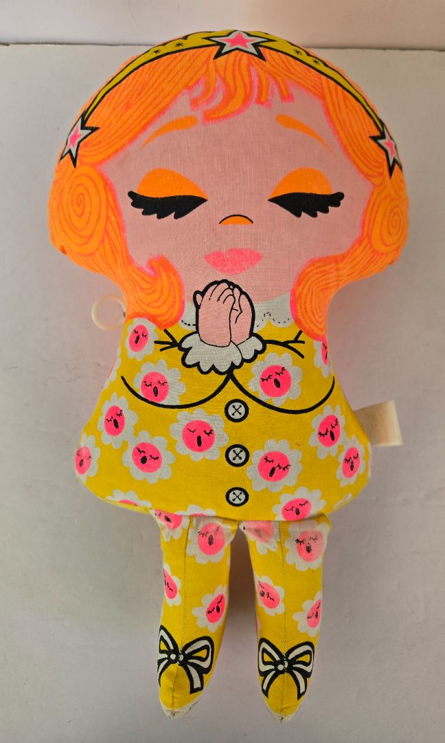 Vintage Praying Girl Cloth Doll