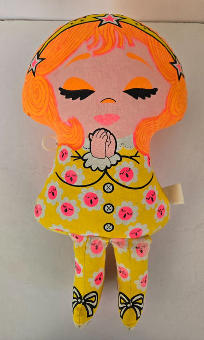 Vintage Praying Girl Cloth Doll