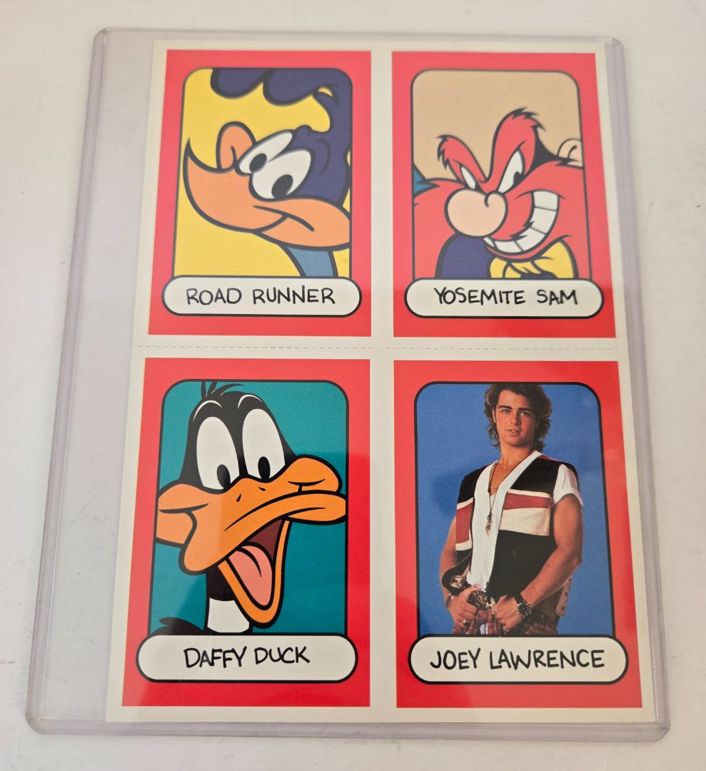 Looney Tunes/Joey Lawrence “Toon In to School” Trading Card Sheet