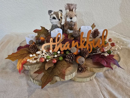Orange Handmade Thanksgiving Center Piece, 14 x 11 x 7