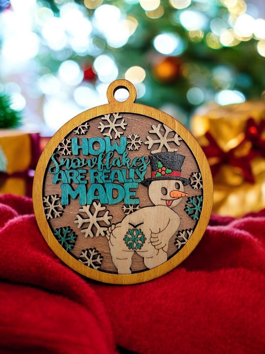 Naughty and Nice How Snowflakes Are Really Made, 3 Inches Round