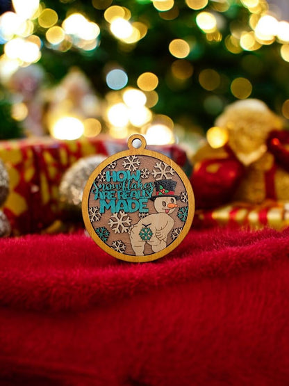 Naughty and Nice How Snowflakes Are Really Made, 3 Inches Round