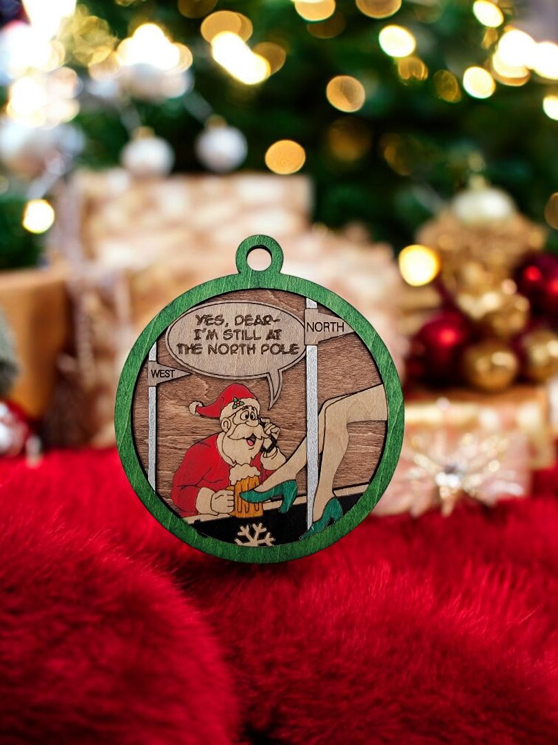 Naughty and Nice At The North Pole, 3 Inches Round