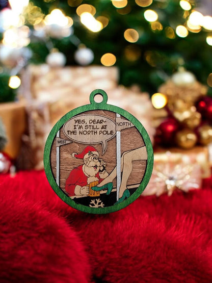 Naughty and Nice At The North Pole, 3 Inches Round