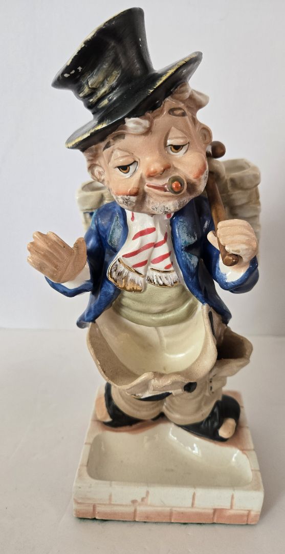 50's Shields Firth Avenue Ceramic Hobo Clown Figurine/Organizer