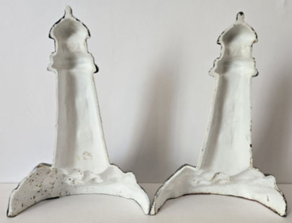 Cast Iron Lighthouse Door Stops - PAIR