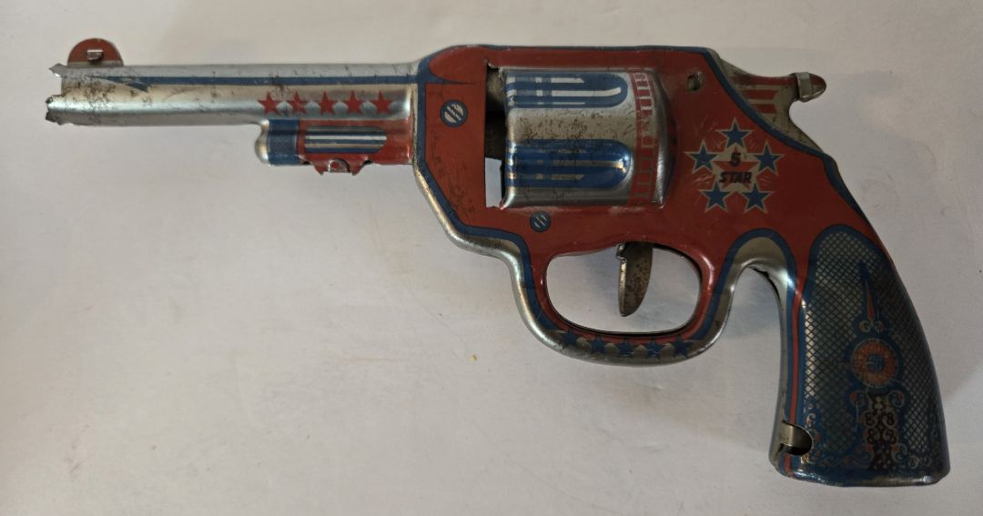 1930's Wyandotte 5-Star Tin Litho Toy Dart Gun
