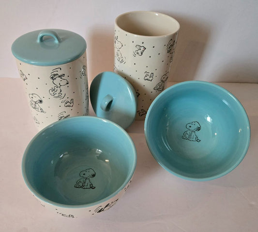 Snoopy Bowl and Jar Set