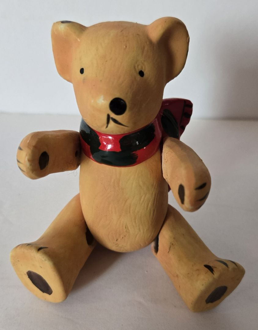 Articulated Bear Figurine (Spring-Joint Limbs)