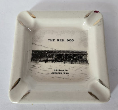 Vintage W.C. Bunting Co. Ashtray The Red Dog Chester, W. VA
