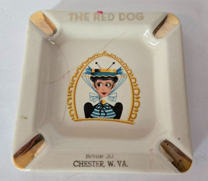 Vintage Ashtray The Red Dog Chester, W. VA