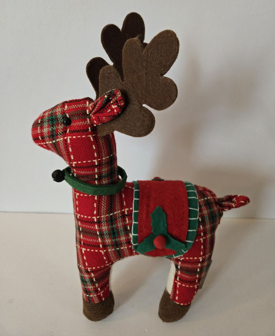 Plaid Reindeer Plush