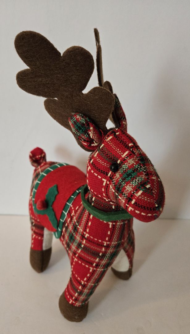 Plaid Reindeer Plush